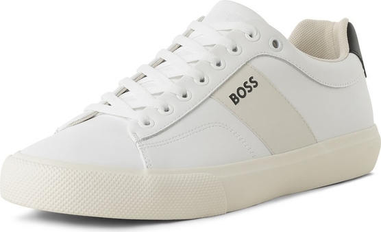 Hugo Boss BOSS Buty sportowe - Aiden_Tenn_flrb Mężczyźni Sztuczna skóra biały jednolity