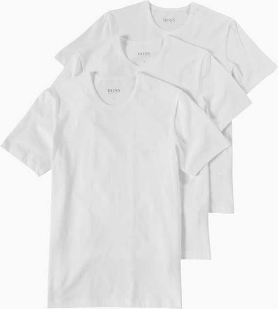 Hugo Boss BOSS T-shirty pakowane po 3 szt. Mężczyźni Bawełna biały jednolity