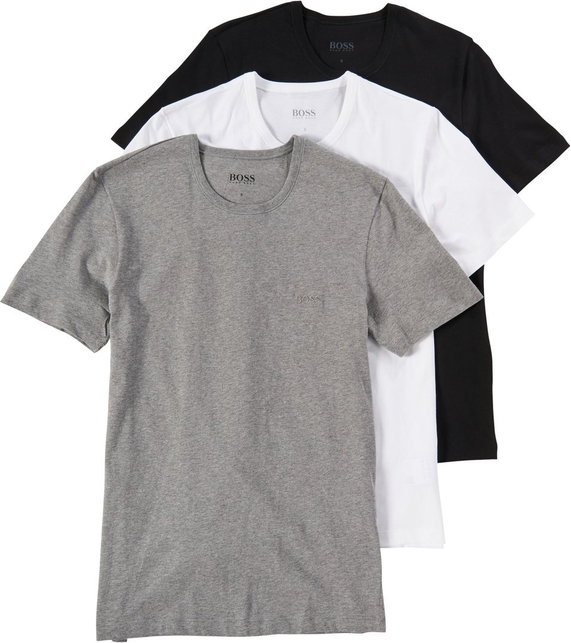 Hugo Boss BOSS T-shirty pakowane po 3 szt. Mężczyźni Bawełna wielokolorowy jednolity