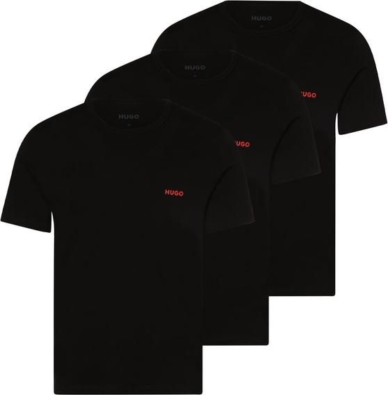 Hugo Boss HUGO T-shirty pakowane po 3 szt. Mężczyźni Bawełna czarny jednolity
