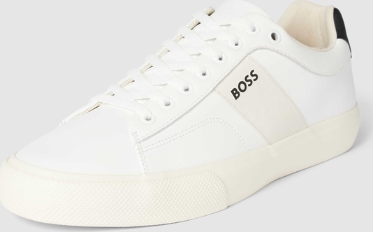 Hugo Boss Sneakersy z obszyciem w kontrastowym kolorze model ‘Adien’ w kolorze białym