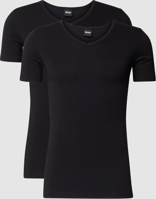 Hugo Boss T-shirt z dekoltem w serek w zestawie 2 szt. model ‘Modern’