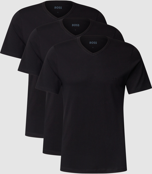 Hugo Boss T-shirt z dekoltem w serek w zestawie 3 szt. model ‘Classic’