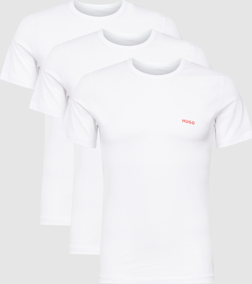 Hugo Boss T-shirt z nadrukiem z logo w zestawie 3 szt.