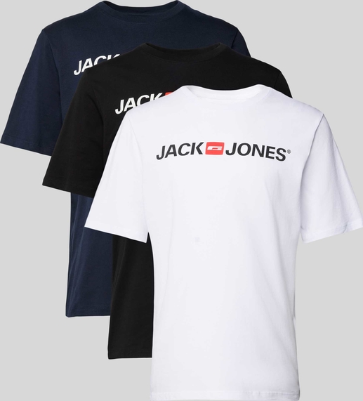 Jack & Jones T-shirt z nadrukiem z logo i okrągłym dekoltem