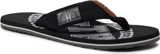 Japonki tommy hilfiger - essential th beach sandal fm0fm01369 black 990