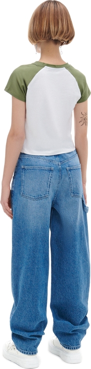 Jeansy Cropp z jeansu w street stylu