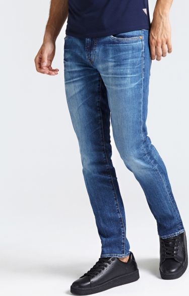 Jeansy Guess z jeansu w stylu casual