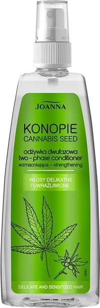 Joanna, Konopie, odżywka dwufazowa w sprayu do włosów delikatnych i uwrażliwionych, 150 ml