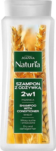 Joanna NATURIA Szampon 2w1 do włosów suchych i zniszczonych z pszenicą 500ml