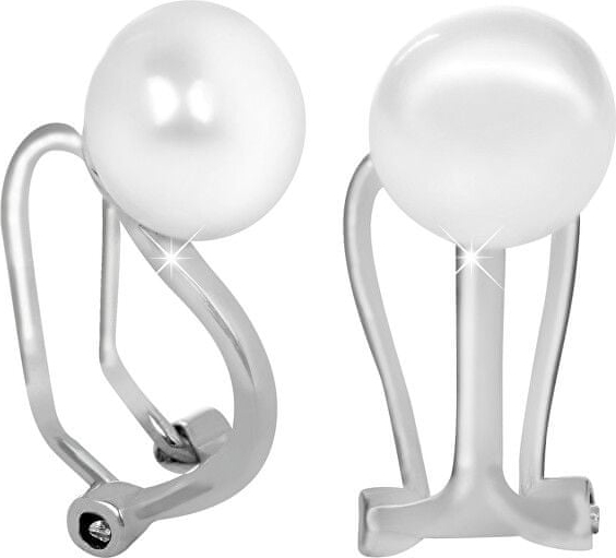 JwL Luxury Pearls SrebrneKolczyki klipsy z perłą prawą JL0398