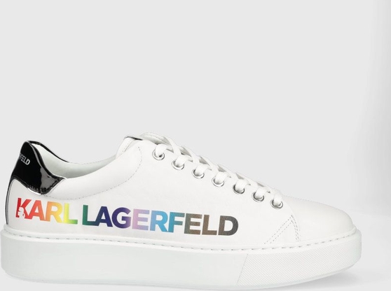 Karl Lagerfeld sneakersy skórzane MAXI KUP kolor biały