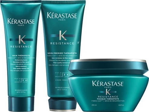 KERASTASE THERAPISTE Zestaw przywracający jakość włosa kąpiel 250ml, odżywka 200ml i maska 200 ml
