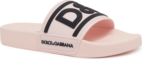 Klapki Dolce Gabbana z płaską podeszwą