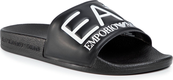 Klapki EA7 Emporio Armani w stylu casual z płaską podeszwą