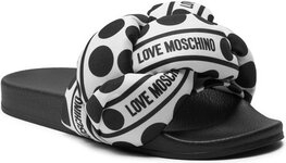 Klapki Love Moschino z płaską podeszwą