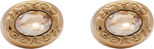 Kolczyki Coach Signature Logo Stone Stud Earrings 37335729GLD230 Złoty