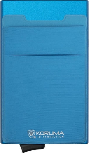 Koruma Metalowe etui na karty z ochroną kart zbliżeniowych RFID (Niebieski)