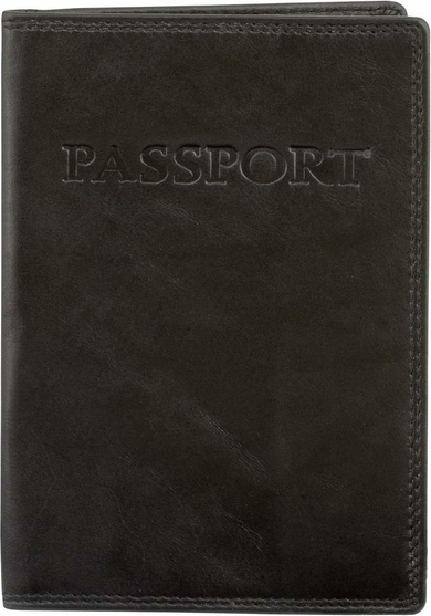 Koruma Okładka na paszport z ochroną RFID (czarny)