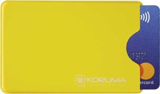 Koruma Plastikowe etui antykradzieżowe na karty RFID (żółty)