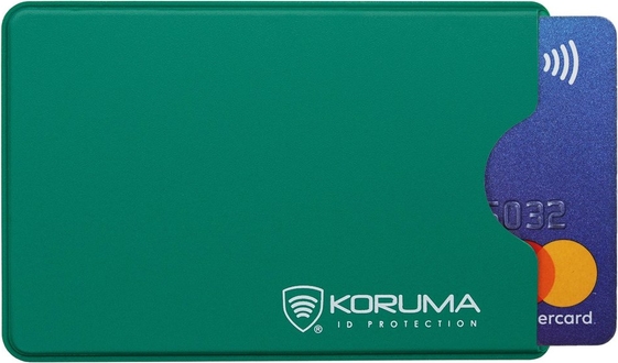 Koruma Plastikowe etui antykradzieżowe RFID na kartę płatniczą (zielony)
