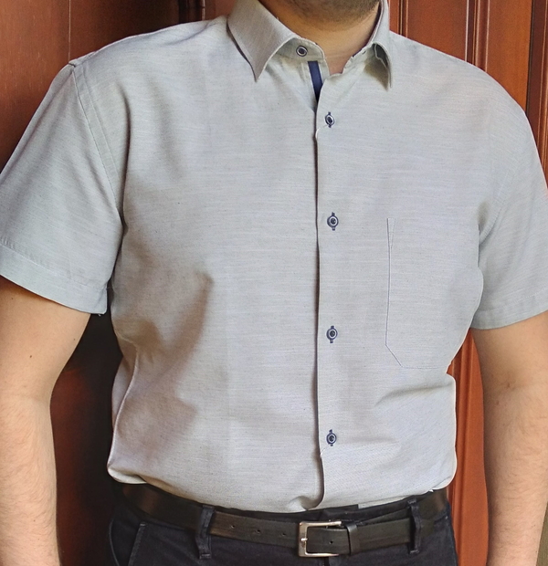 Koszula Bodara z lnu z krótkim rękawem