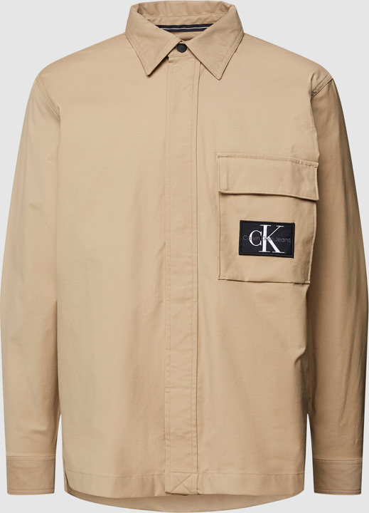 Koszula Calvin Klein z długim rękawem z bawełny z klasycznym kołnierzykiem