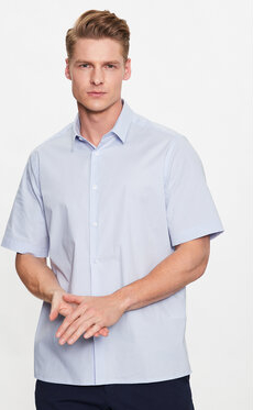 Koszula Calvin Klein z klasycznym kołnierzykiem w stylu casual z krótkim rękawem