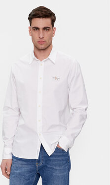 Koszula Calvin Klein z klasycznym kołnierzykiem z długim rękawem