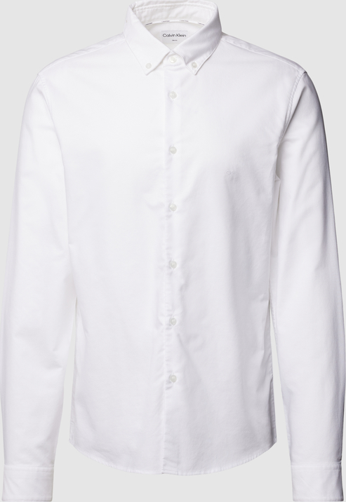 Koszula Calvin Klein z kołnierzykiem button down z bawełny