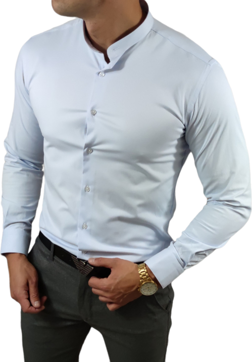 Koszula Espada Men’s Wear z tkaniny z długim rękawem z klasycznym kołnierzykiem