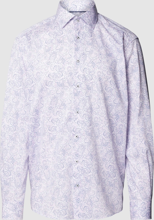 Koszula Eterna z bawełny z klasycznym kołnierzykiem w stylu casual