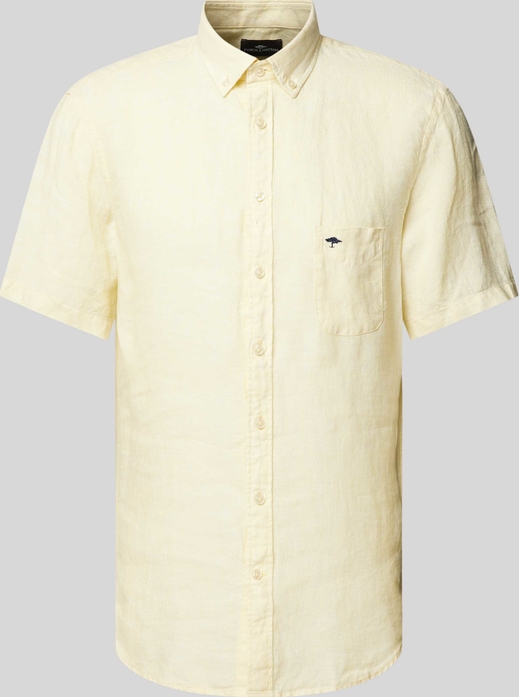 Koszula Fynch Hatton w stylu casual z krótkim rękawem z lnu