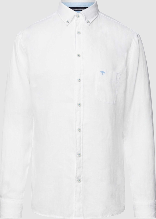 Koszula Fynch Hatton w stylu casual z lnu z długim rękawem