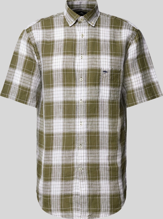 Koszula Fynch Hatton w stylu casual z lnu z kołnierzykiem button down