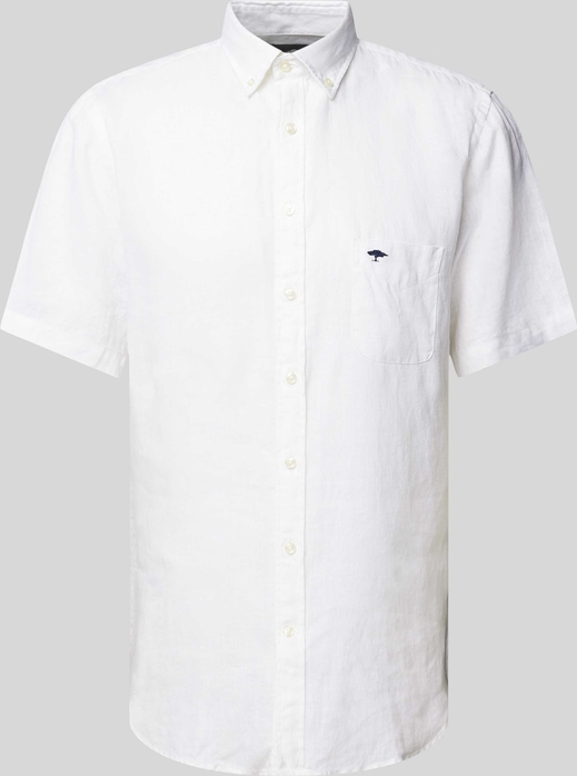 Koszula Fynch Hatton z krótkim rękawem w stylu casual z lnu