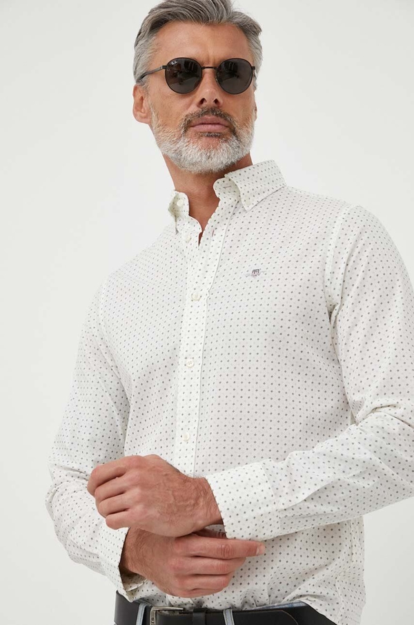 Koszula Gant z kołnierzykiem button down w stylu casual z długim rękawem