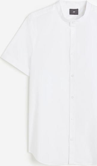 Koszula H & M z krótkim rękawem w stylu casual z tkaniny