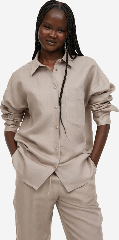 Koszula H & M z tkaniny w stylu casual