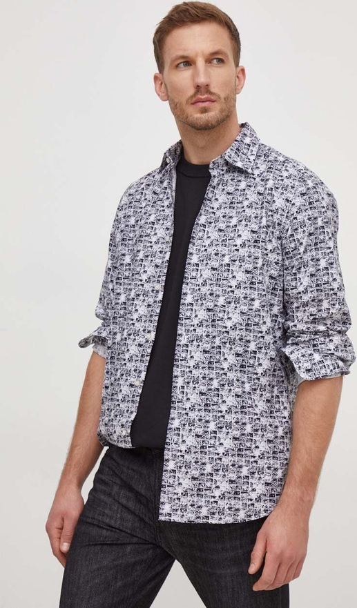 Koszula Hugo Boss z bawełny z długim rękawem w młodzieżowym stylu
