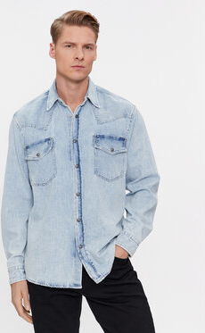 Koszula Hugo Boss z jeansu w stylu casual