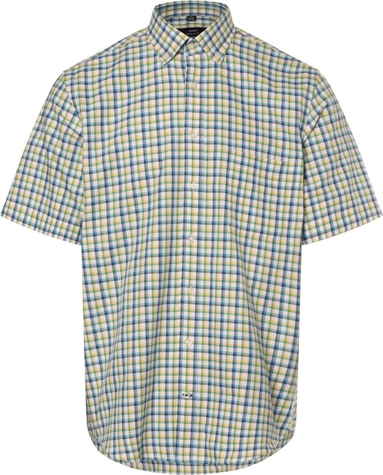 Koszula James z tkaniny z kołnierzykiem button down z krótkim rękawem