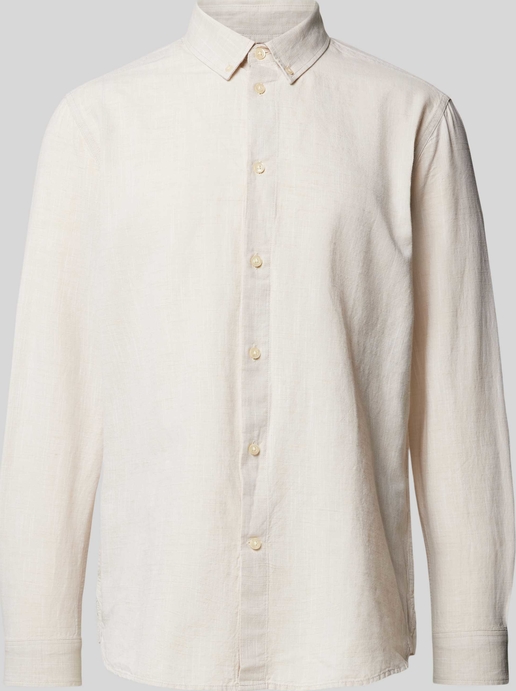 Koszula Knowledge Cotton Apparel w stylu casual z kołnierzykiem button down