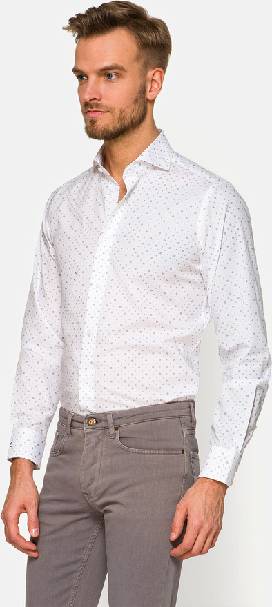 Koszula LANCERTO w stylu casual z tkaniny z nadrukiem