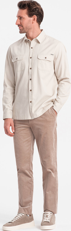 Koszula Ombre w stylu casual z bawełny z długim rękawem