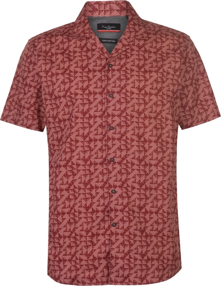 Koszula Pierre Cardin w geometryczne wzory z krótkim rękawem