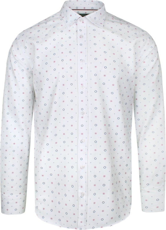 Koszula Quickside w geometryczne wzory w stylu casual z długim rękawem