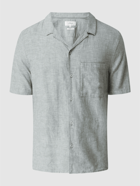 Koszula S.Oliver w stylu casual z bawełny z krótkim rękawem