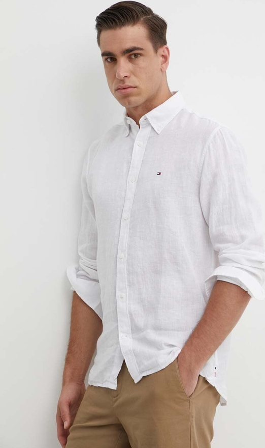 Koszula Tommy Hilfiger w stylu casual z lnu
