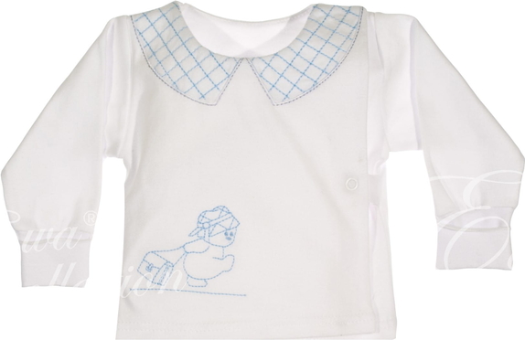 Koszulka dziecięca Ewa Collection z bawełny w krateczkę